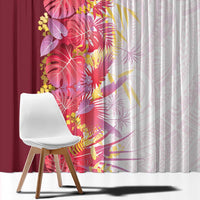 Hawaii Tropical Plant Akala Window Curtain Vibrant Polynesian Pattern LT01 - Polynesian Pride