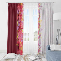 Hawaii Tropical Plant Akala Window Curtain Vibrant Polynesian Pattern LT01 - Polynesian Pride