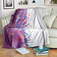 Hawaii Tropical Plant Poni Blanket Vibrant Polynesian Pattern LT01 Purple - Polynesian Pride