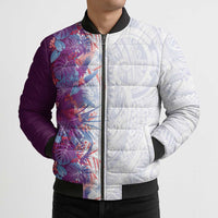 Hawaii Tropical Plant Poni Bomber Puffer Jacket Vibrant Polynesian Pattern LT01 - Polynesian Pride