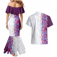 Hawaii Tropical Plant Poni Couples Matching Mermaid Dress and Hawaiian Shirt Vibrant Polynesian Pattern LT01 - Polynesian Pride