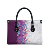 Hawaii Tropical Plant Poni Leather Bag Vibrant Polynesian Pattern LT01 - Polynesian Pride