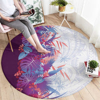 Hawaii Tropical Plant Poni Round Carpet Vibrant Polynesian Pattern LT01 - Polynesian Pride