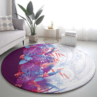 Hawaii Tropical Plant Poni Round Carpet Vibrant Polynesian Pattern LT01 - Polynesian Pride