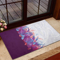 Hawaii Tropical Plant Poni Rubber Doormat Vibrant Polynesian Pattern LT01 - Polynesian Pride