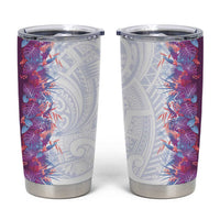 Hawaii Tropical Plant Poni Tumbler Cup Vibrant Polynesian Pattern LT01 Purple - Polynesian Pride