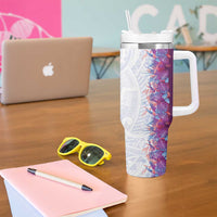 Hawaii Tropical Plant Poni Tumbler With Handle Vibrant Polynesian Pattern LT01 - Polynesian Pride