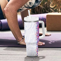 Hawaii Tropical Plant Poni Tumbler With Handle Vibrant Polynesian Pattern LT01 - Polynesian Pride