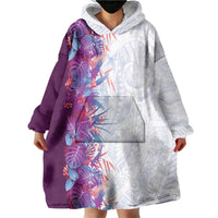 Hawaii Tropical Plant Poni Wearable Blanket Hoodie Vibrant Polynesian Pattern LT01 - Polynesian Pride
