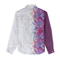 Hawaii Tropical Plant Poni Women Casual Shirt Vibrant Polynesian Pattern LT01 - Polynesian Pride