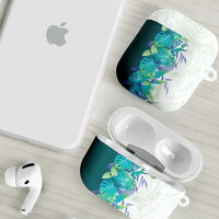 Hawaii Tropical Plant Teal AirPods Case Vibrant Polynesian Pattern LT01 - Polynesian Pride