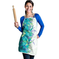 Hawaii Tropical Plant Teal Apron Vibrant Polynesian Pattern LT01 - Polynesian Pride