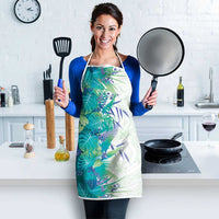 Hawaii Tropical Plant Teal Apron Vibrant Polynesian Pattern LT01 - Polynesian Pride