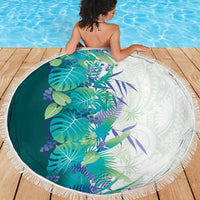 Hawaii Tropical Plant Teal Beach Blanket Vibrant Polynesian Pattern LT01 - Polynesian Pride