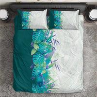 Hawaii Tropical Plant Teal Bedding Set Vibrant Polynesian Pattern LT01 Teal - Polynesian Pride