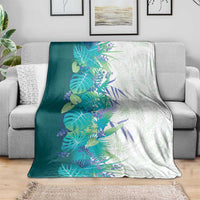 Hawaii Tropical Plant Teal Blanket Vibrant Polynesian Pattern LT01 - Polynesian Pride