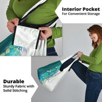 Hawaii Tropical Plant Teal Grocery Bag Vibrant Polynesian Pattern LT01 - Polynesian Pride