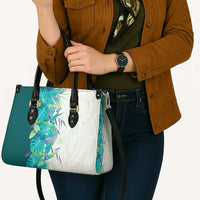 Hawaii Tropical Plant Teal Leather Bag Vibrant Polynesian Pattern LT01 - Polynesian Pride