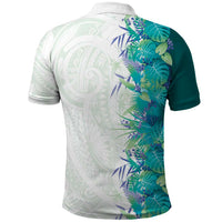Hawaii Tropical Plant Teal Polo Shirt Vibrant Polynesian Pattern LT01 - Polynesian Pride
