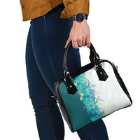 Hawaii Tropical Plant Teal Shoulder Handbag Vibrant Polynesian Pattern LT01 - Polynesian Pride