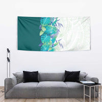 Hawaii Tropical Plant Teal Tapestry Vibrant Polynesian Pattern LT01 - Polynesian Pride