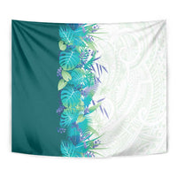 Hawaii Tropical Plant Teal Tapestry Vibrant Polynesian Pattern LT01 - Polynesian Pride