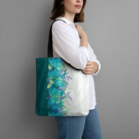 Hawaii Tropical Plant Teal Tote Bag Vibrant Polynesian Pattern LT01 - Polynesian Pride