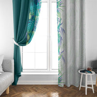 Hawaii Tropical Plant Teal Window Curtain Vibrant Polynesian Pattern LT01 - Polynesian Pride