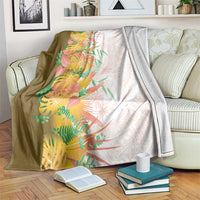 Hawaii Tropical Plant Lenalena Blanket Vibrant Polynesian Pattern LT01 Yellow - Polynesian Pride