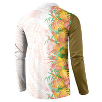 Hawaii Tropical Plant Lenalena Button Sweatshirt Vibrant Polynesian Pattern LT01 - Polynesian Pride
