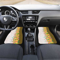 Hawaii Tropical Plant Lenalena Car Mats Vibrant Polynesian Pattern LT01 Set 2pcs - Front Yellow - Polynesian Pride