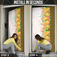 Hawaii Tropical Plant Lenalena Door Cover Vibrant Polynesian Pattern LT01 - Polynesian Pride