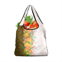 Hawaii Tropical Plant Lenalena Grocery Bag Vibrant Polynesian Pattern LT01 1-pack One Size Yellow - Polynesian Pride