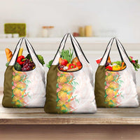 Hawaii Tropical Plant Lenalena Grocery Bag Vibrant Polynesian Pattern LT01 3-pack One Size Yellow - Polynesian Pride