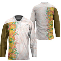 Hawaii Tropical Plant Lenalena Hockey Jersey Vibrant Polynesian Pattern LT01 - Polynesian Pride