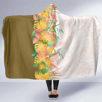 Hawaii Tropical Plant Lenalena Hooded Blanket Vibrant Polynesian Pattern LT01 One Size Yellow - Polynesian Pride