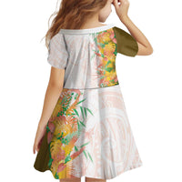 Hawaii Tropical Plant Lenalena Kid Short Sleeve Dress Vibrant Polynesian Pattern LT01 - Polynesian Pride
