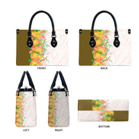 Hawaii Tropical Plant Lenalena Leather Bag Vibrant Polynesian Pattern LT01 - Polynesian Pride