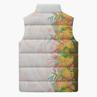 Hawaii Tropical Plant Lenalena Sleeveless Puffer Jacket Vibrant Polynesian Pattern LT01 - Polynesian Pride