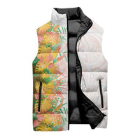 Hawaii Tropical Plant Lenalena Sleeveless Puffer Jacket Vibrant Polynesian Pattern LT01 - Polynesian Pride