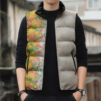 Hawaii Tropical Plant Lenalena Sleeveless Puffer Jacket Vibrant Polynesian Pattern LT01 - Polynesian Pride