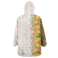 Hawaii Tropical Plant Lenalena Wearable Blanket Hoodie Vibrant Polynesian Pattern LT01 - Polynesian Pride