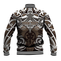 Personalised Maori Kati Mamoe Baseball Jacket Silver Fern Kowhaiwhai Art LT01 - Polynesian Pride