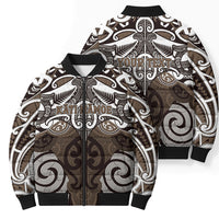 Personalised Maori Kati Mamoe Bomber Puffer Jacket Silver Fern Kowhaiwhai Art LT01 - Polynesian Pride
