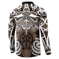 Personalised Maori Kati Mamoe Button Sweatshirt Silver Fern Kowhaiwhai Art LT01 - Polynesian Pride