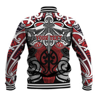 Personalised Maori Ngapuhi Baseball Jacket Silver Fern Kowhaiwhai Art LT01 - Polynesian Pride