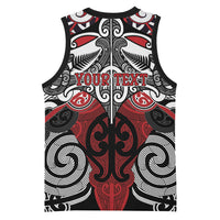 Personalised Maori Ngapuhi Basketball Jersey Silver Fern Kowhaiwhai Art LT01 - Polynesian Pride