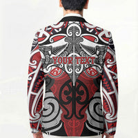 Personalised Maori Ngapuhi Blazer Silver Fern Kowhaiwhai Art LT01 - Polynesian Pride