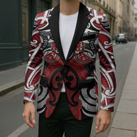 Personalised Maori Ngapuhi Blazer Silver Fern Kowhaiwhai Art LT01 - Polynesian Pride
