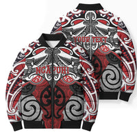 Personalised Maori Ngapuhi Bomber Puffer Jacket Silver Fern Kowhaiwhai Art LT01 - Polynesian Pride